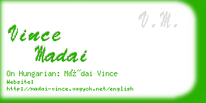 vince madai business card